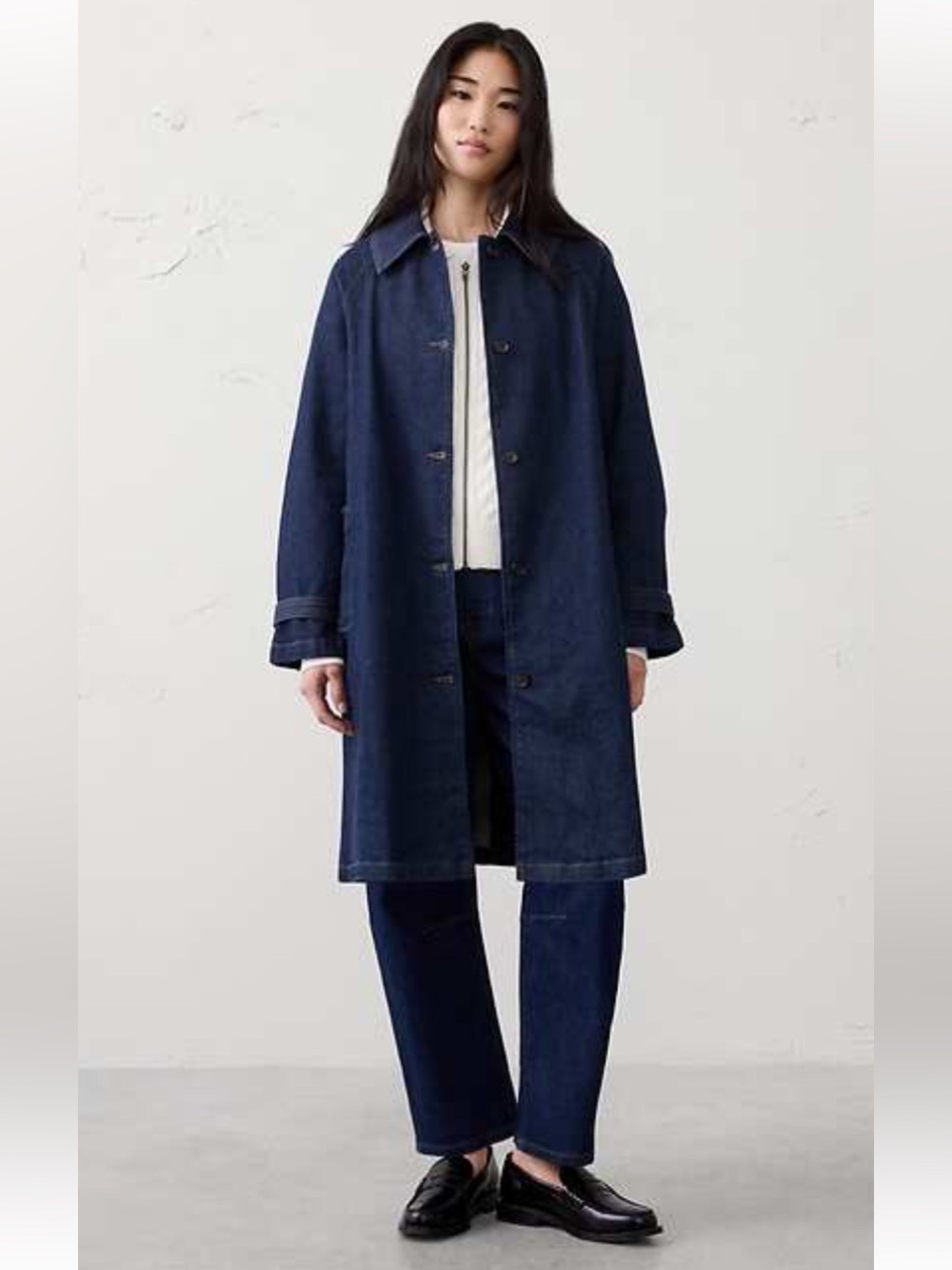 Banana Republic Denim Mac Trench Coat M NWT